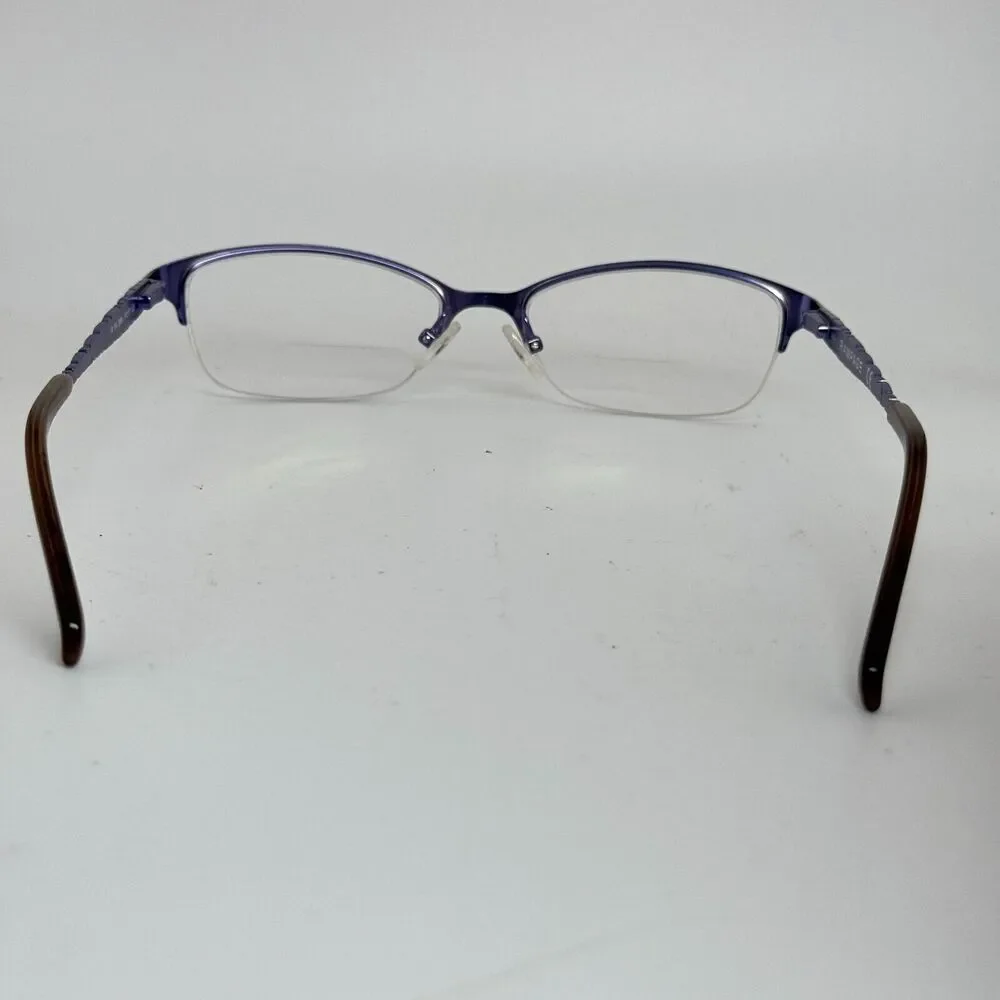 Rampage R174 BRN 51-17-135 Brown/Blue Metal Half Rim Eyeglasses‎ Frame H15278
